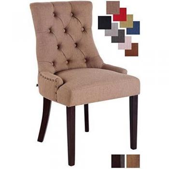 Chaise de salle à manger CLP Aberdeen en tissu