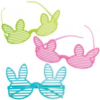 Bunny Glasses (Pack of 6) Easter Toys with Assorted Colors