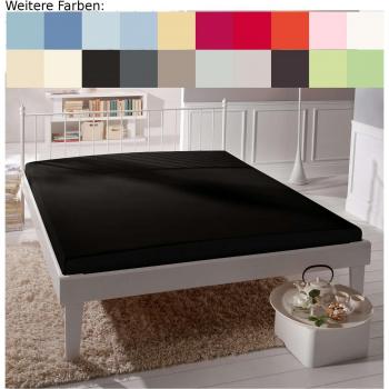 Elegantes Mako-Jersey Bettlaken Schwarz 100x220 cm – hochwertig elastisch