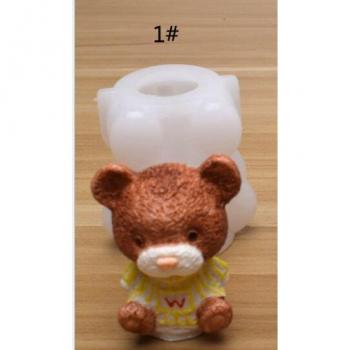 Molde de silicona 3D para hacer osos en pasteles, 1 unidad