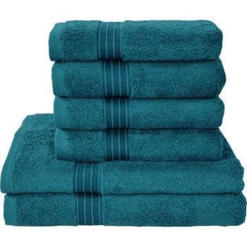 Dyckhoff Walkfrottier Handtuch Set Siena, 6 Teile, in stilvollen Unifarben