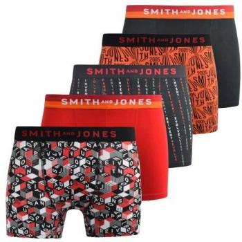 Confezione 5 Boxer Brevin XL Nero Smith & Jones