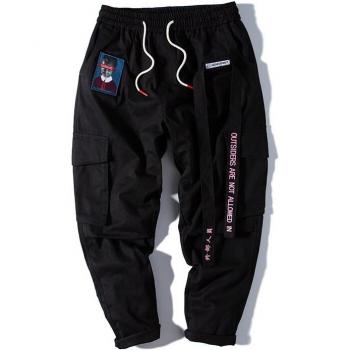 Pantalón Informal Rosa Lovzón con Cintas Bordadas