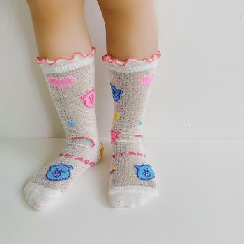 Medias largas hasta la rodilla para bebés con estampado floral