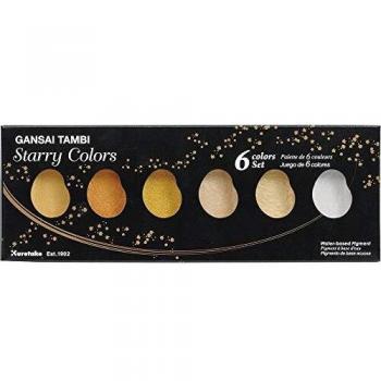 Gansai Tambi Starry Color Wasserfarben mit Glitzer – 6‑Farben