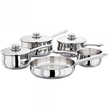 Stellar 1000 Classic Induction-Ready 5-Piece Stainless Steel Pan Set