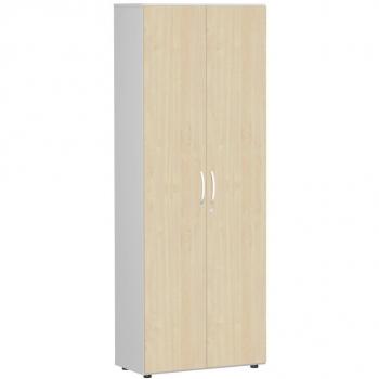Holzdekor-Schrank Flex ahorn/lichtgrau