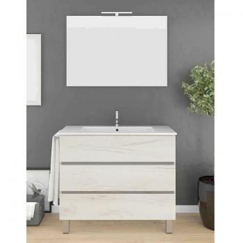 Bagno Completo Imperia: Mobile, Lavabo e Specchio – 3 Cassetti – 10 Colori – 15 Misure