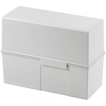 Boîte à fiches Han, A5, ouverte, en plastique, gris