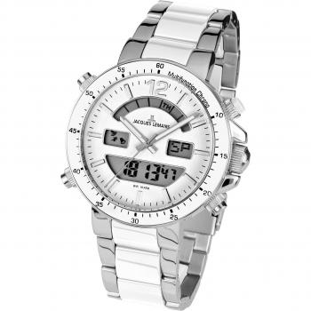 Jacques Lemans Milano Analog Digital Keramik Armbanduhr für Männer und Frauen 1‑1714B