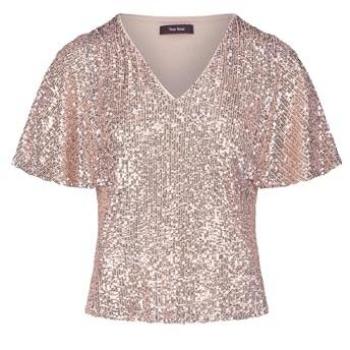 Goldcreme Vera Mont Damen Blusenshirt – kurzarm, figurbetont