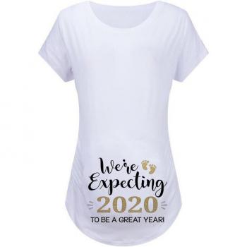 Chemise courte humoristique pour femmes enceintes « Bébée, je suis là »