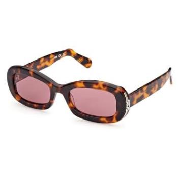 Acetate Dark Havana Squared Lenses – GCDS GD0027 52S