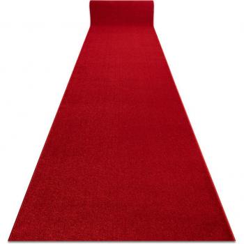 Plain Karmel Runner in Red 200 cm