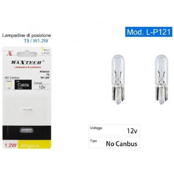 Bombilla de Luz Cálida T5 L-p121 12V 1.2W Halógena Sin Canbus