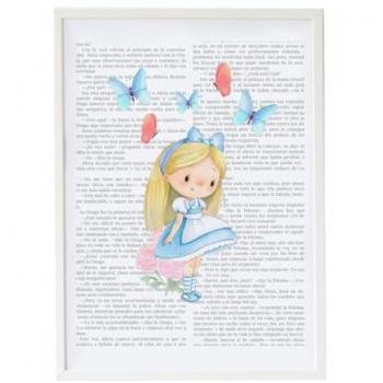 Alice Färgglad Flicka Tavla i MDF 33 x 43 cm
