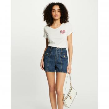 Morgan Damen T-Shirt 241-DROD Écru Regular Fit XS