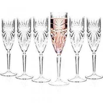 Dishwasher Safe Oasis Crystal Champagne Flutes (Set of 6)