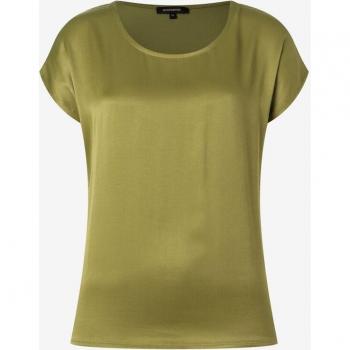 More & More Olivfarbenes T-Shirt, Rundhalsausschnitt, Größe 44 für Damen