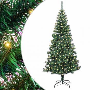 Albero di Natale Verde 240 cm: Luci Integrate e Materiale PVC-Metallo