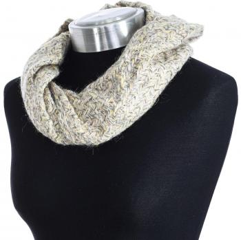 Collier tricot torsadé unisexe Gris 117600
