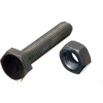 Premium Quality Hex Bolt Set Screw Collection, 8.8 Grade Steel, M10 x 50mm + Nuts BZP