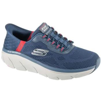 Skechers Slip‑ins RF D'Lux Walker 2.0 – Bleu Marine & Rouge, Taille 44, Vegan Medium