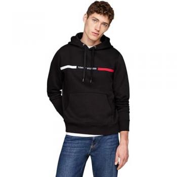 Kapuzensweatshirt TOMMY HILFIGER HILFIGER CHEST INSERT HOODY Gr. XL, schwarz
