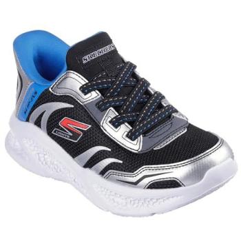 Brisk‑Beam Blue & White Slip‑In Sneakers – Skechers