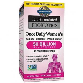 Garden of Life Dr. Formulated Probiotics Once Daily Women's 50 Billion CFU – 30 Vegetarian Capsules (GF/DF)