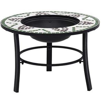 VidaXL Green Ceramic Mosaic Fire Pit 68 cm