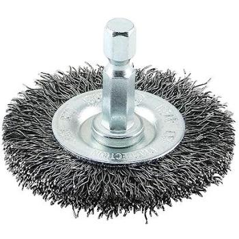 50mm Drill Wire Brush – Grey, Timco, Crimped Steel, One Pack