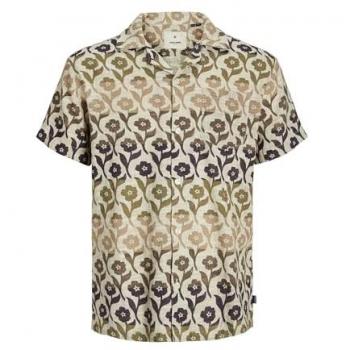 Camicia JJFlores Marrone Chiaro Jack & Jones