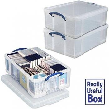 Really Useful Black Plastic Storage Box 50 Litre