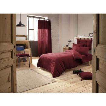 Housse de couette Gaïa en Gaze de Coton Lie de Vin 3 Pièces 90 x 190 cm