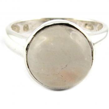 Handcrafted Silver Moonstone Heaven Circle – 12 mm x 9 mm, 54 White