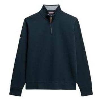 Superdry Core Henley Reißverschlusskragen Herren Sweatshirt Lässiger Stil