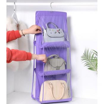 Rangement suspendu double pour sacs à main et chaussures