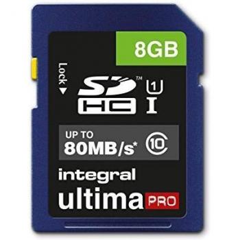 Carte SDHC INTEGRAL Ultima Pro 8 Go (80 Mo/s) (Classe 10)