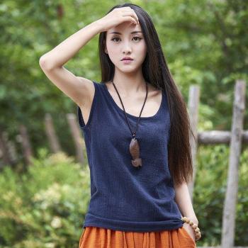 Camiseta casual sin mangas Johnature