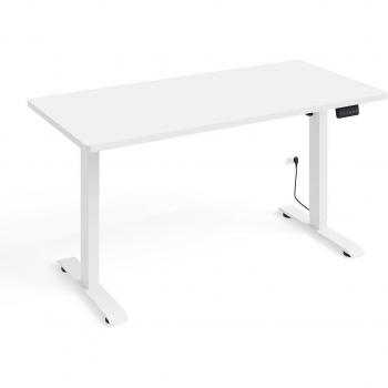 Station de travail compacte 140 cm avec plateau stratifié blanc