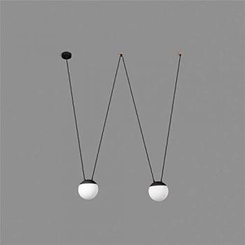 Mine 2 Light Ceiling Pendant Wood Dark Grey E27