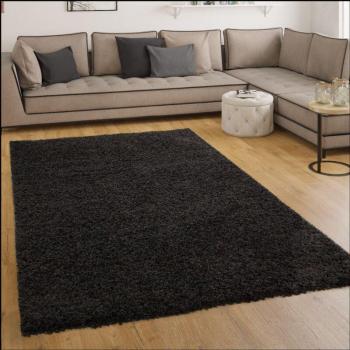 Tappeto A Pelo Lungo Nero 40x60 cm