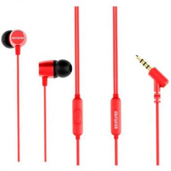 Auriculares intrauditivos Aiwa ESTM-30RD con micrófono jack 3.5 rojo
