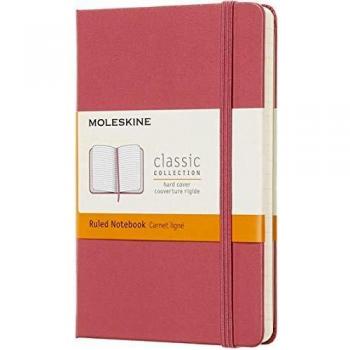 Moleskine Notebook with Ruled Paper, Hard Cover, Elastic Closure, Color: Pink Daisy, Size: Pocket (9 x 14 cm), 192 Pages