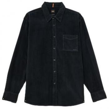 Langarmhemd BOSS ORANGE Relegant_6_M Gr. XXXL, N-Gr, blau (dark blue404)