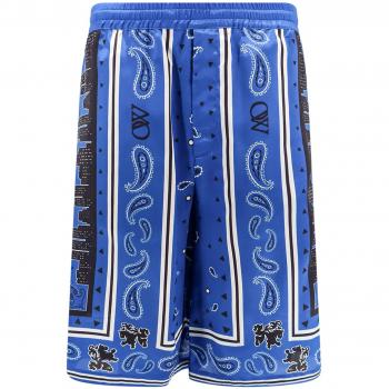 Off-White Nautical Print Bermuda Shorts | Men's | Size 48 | Blue