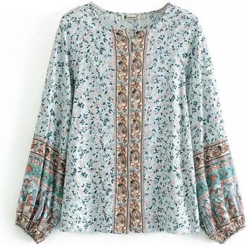 Camisa Primavera Étnica Bohemia
