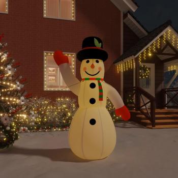 Muñeco de nieve inflable con luces LED de 370 cm (sin marca)