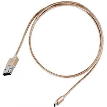 USB-A zu Micro-USB Datenkabel, 1 Meter, goldfarben von SilverStone (52013)